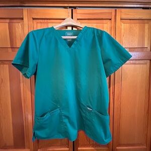 Cherokee Teal V-Neck Scrub Top